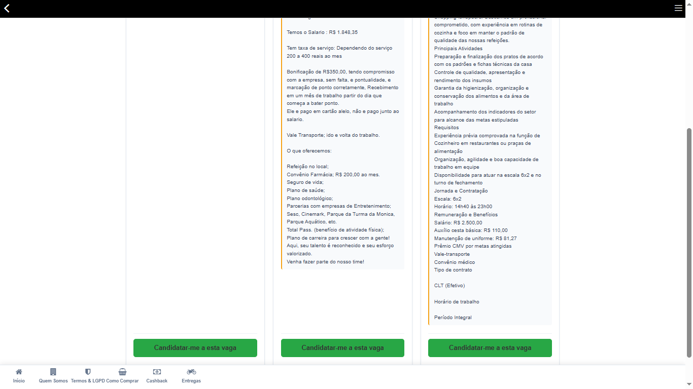 Formulário de candidatura simplificada